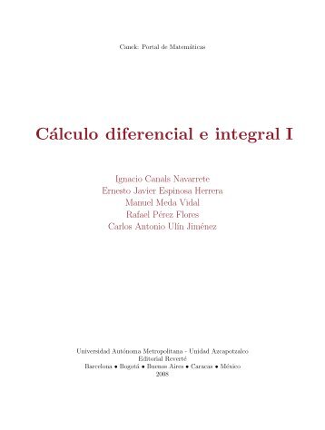 Cálculo diferencial e integral I - Editorial Reverte