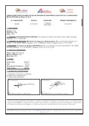 1 Nota: A cada vencimiento del seguro, la prima se calculará ...