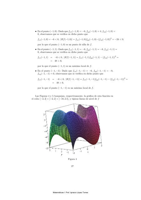 ejercicios de cálculo diferencial en funciones de varias variables