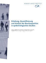 Erhebung, Quantifizierung und Analyse der Rauchexposition ... - RKI