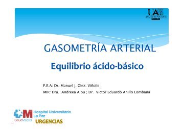 GASOMETRÍA ARTERIAL - FUAM