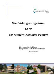 Fortbildungsprogramm 2012 - Altmark-Klinikum