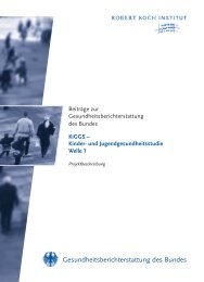 KiGGS Welle 1 – Projektbeschreibung (2011, GBE-Beitrag ... - RKI