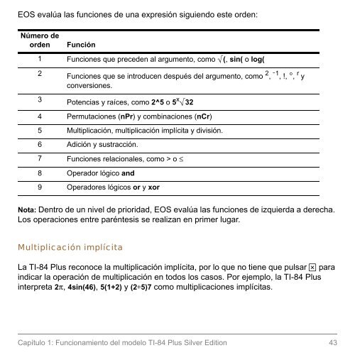 TI-84 Plus TI-84 Plus Silver Edition - ISA Ingeniería de Sistemas y ...