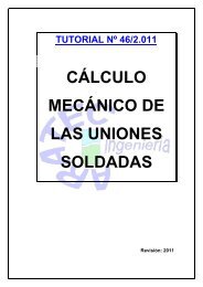 Tut. nº 46: Cálculo Mecánico de las Uniones Soldadas