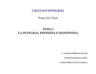 CÁLCULO INTEGRAL Notas de Clase TEMA I LA INTEGRAL ...