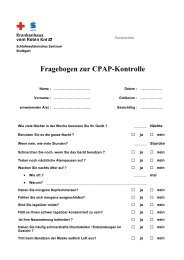 Fragebogen zur CPAP-Kontrolle