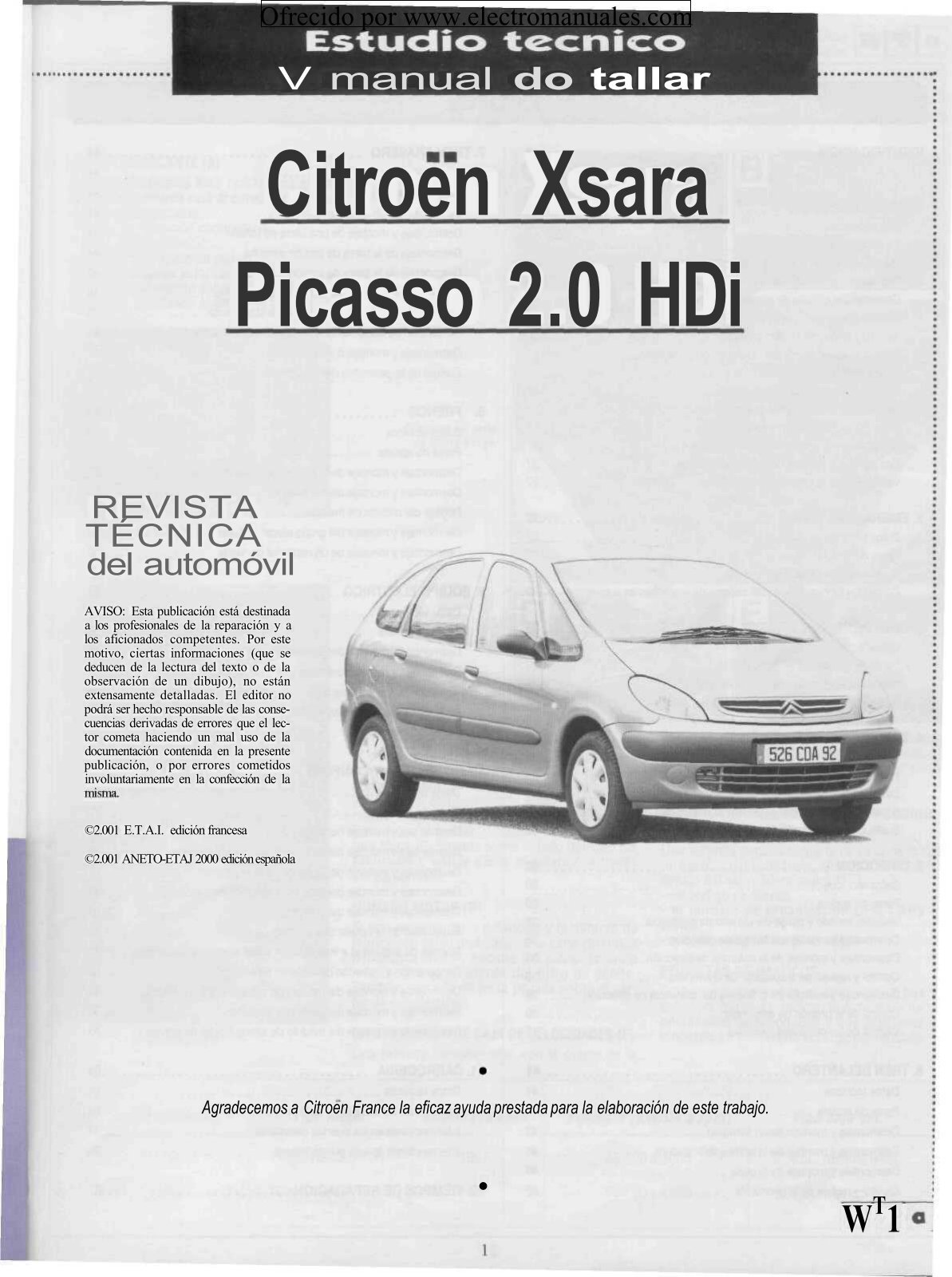 ≡ ISSUU ᐈ do tallar Citroen Xsara Picasso 2.0 HDi - Electromanuals.org  ebook pdf