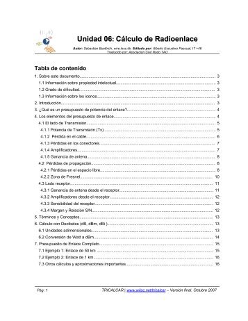 Unidad 06: Cálculo de Radioenlace - ItrainOnline