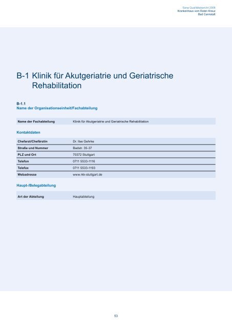 Krankenhaus vom Roten Kreuz Bad Cannstatt GmbH - KTQ