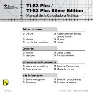 TI-83 Plus / TI-83 Plus Silver Edition - ISA Ingeniería de Sistemas y ...