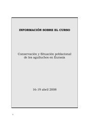 Conservación y Situación poblacional de los ... - Extremambiente