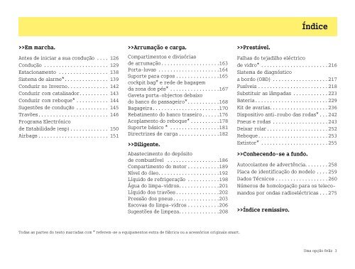 Manual de Instruções smart forfour - forfour.co.uk