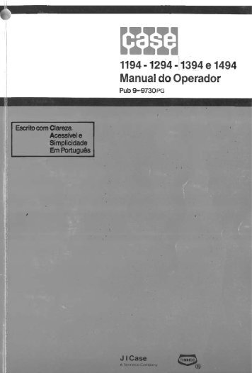 Manual do tractor Case 1394 - UTAD