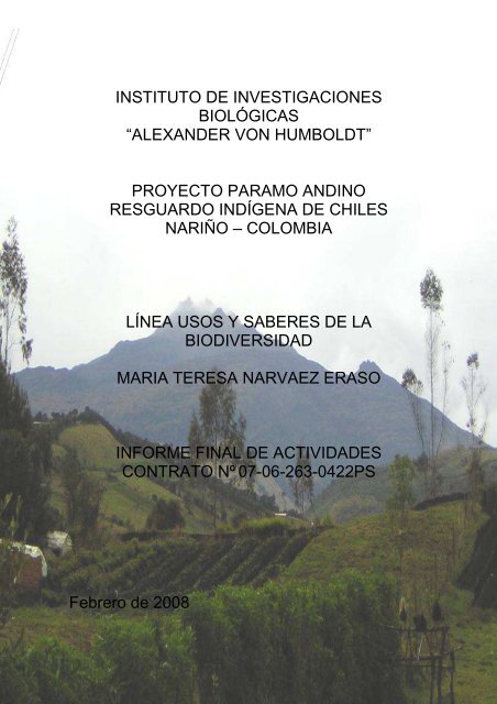 Informe Final Uso de Biodiversidad- Ma. Teresa ... - CHM-Colombia