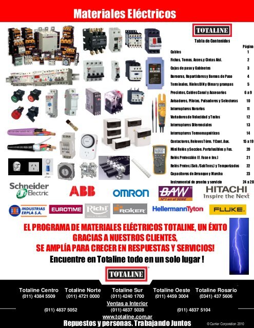 Materiales eléctricos en Totaline