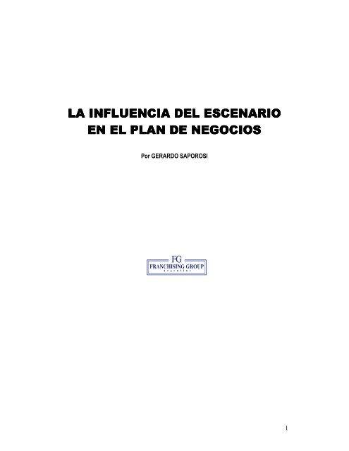 LA INFLUENCIA DEL ESCENARIO EN EL PLAN DE NEGOCIOS