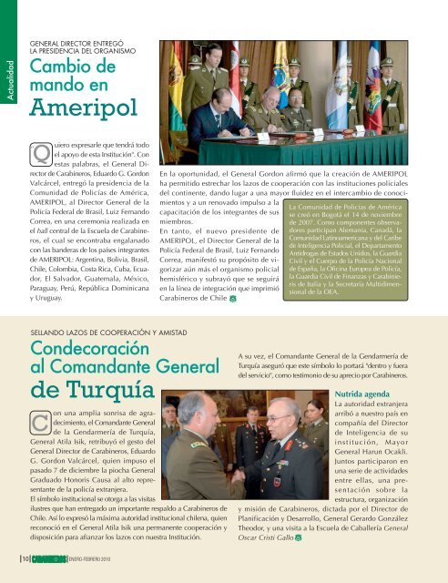 Edición 657-658 Enero-Febrero 2010 - Revista Carabineros
