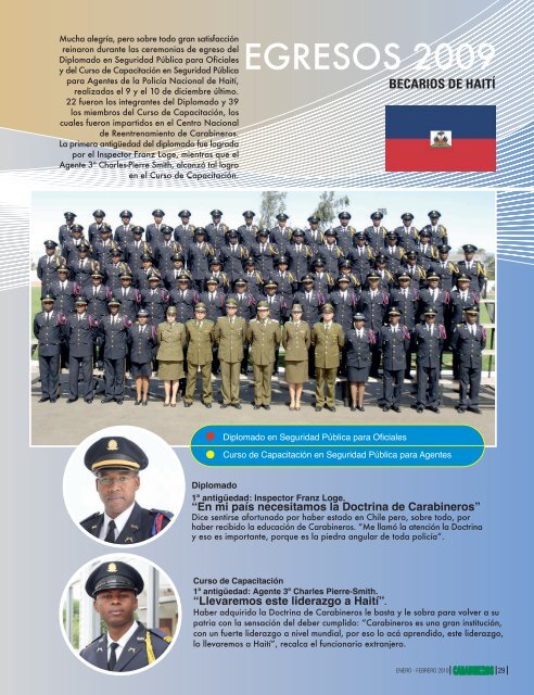 Edición 657-658 Enero-Febrero 2010 - Revista Carabineros