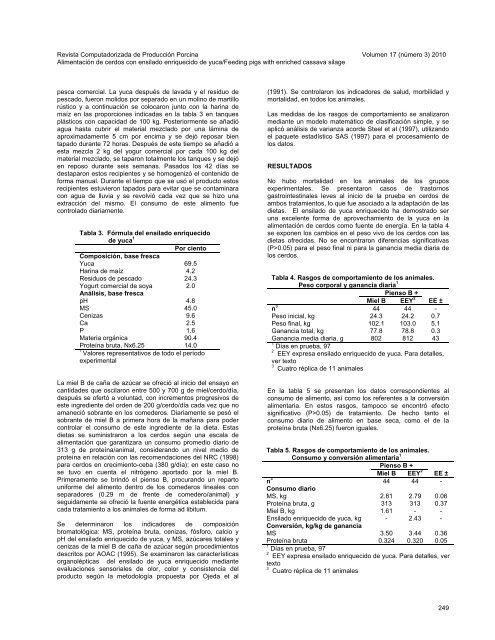 (número 3) 2010 Alimentación de cerdos con ensilado enriquecido