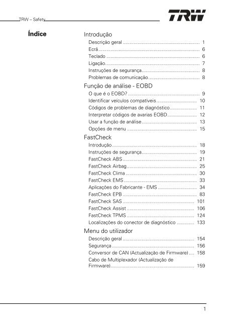 Manual de instruções 6.0.0.pdf - TRW Automotive Aftermarket