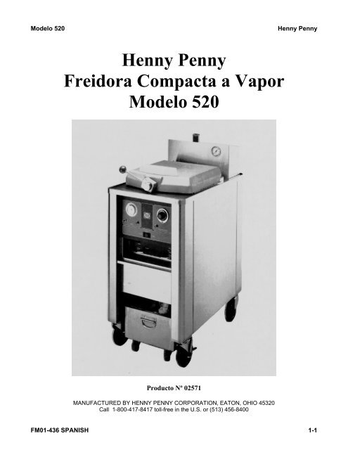 Henny Penny Freidora Compacta a Vapor Modelo 520
