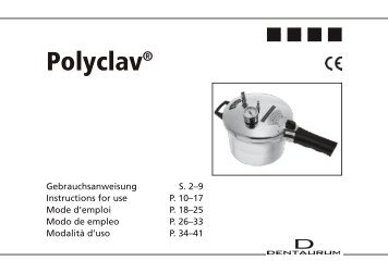 Polyclav® Gebrauchsanweisung - DENTAURUM