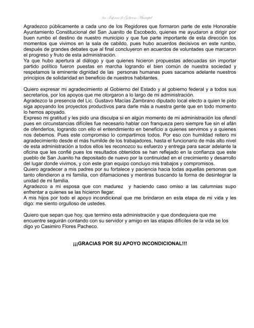 3er. Informe de Gobierno Municipal - Gobierno del Estado de Jalisco