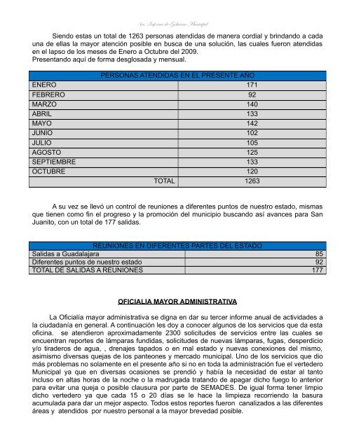 3er. Informe de Gobierno Municipal - Gobierno del Estado de Jalisco