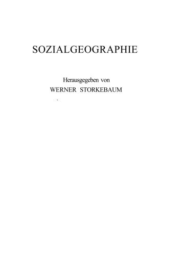 SOZIALGEOGRAPHIE