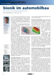 mobiles Artikel vom 1.10.2008: RLE-Bionik im Automobilbau