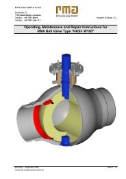 Operating, Maintenance and Repair Instructions for RMA Ball Valve ...