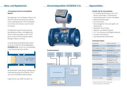 Mess- und Regeltechnik Ultraschallgaszähler ECOSONIC X12 ...
