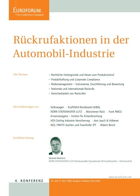 Rückrufaktionen in der Automobil-Industrie - RMCE