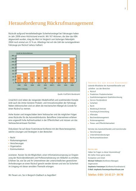 Rückrufaktionen in der Automobil-Industrie - RMCE