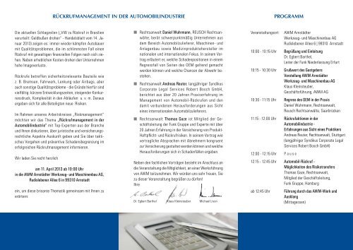 Rückrufmanagement in der Automobilindustrie - RMCE