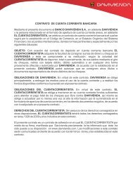 CONTRATO DE CUENTA CORRIENTE BANCARIA - Banco ...