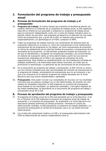 Para aprobación Política de evaluación del FIDA revisada - IFAD