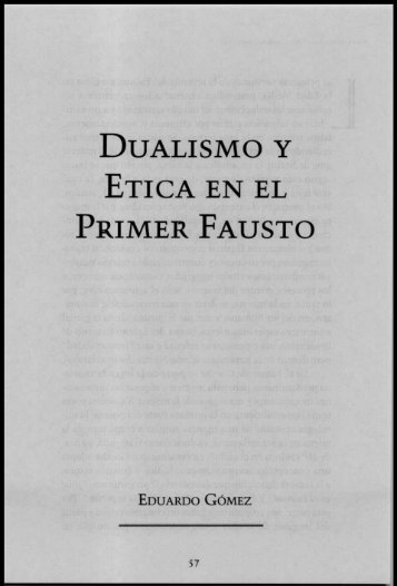 DUALISMO Y ETICA EN EL PRIMER FAUSTO - Konrad Lorenz