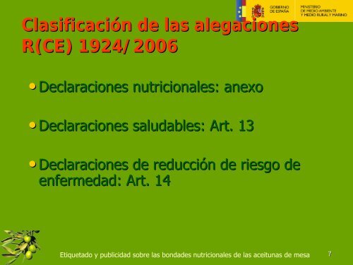 Etiquetado y publicidad sobre las bondades nutricionales de las ...