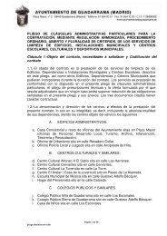 Pliego de cláusulas administrativas - Ayuntamiento de Guadarrama