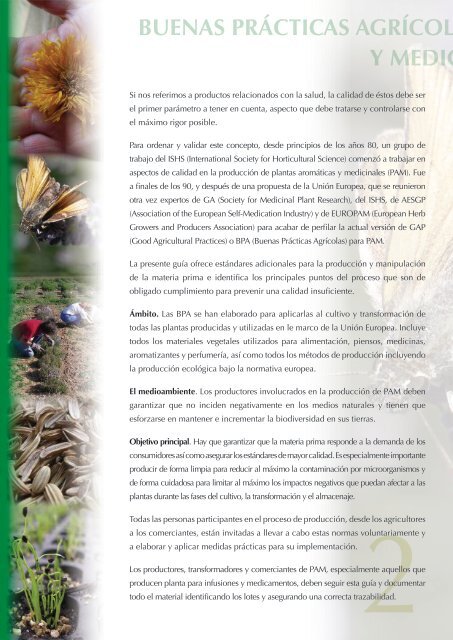 BUENAS PRáCTICAS AGRÍCOLAS DE PLANTAS ... - CTFC