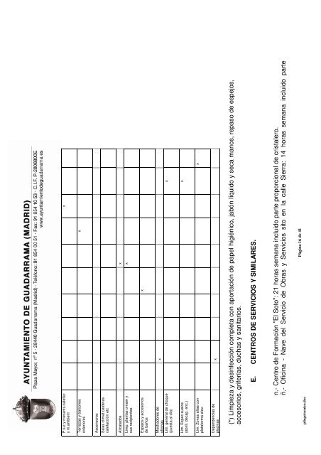 Pliego de prescripciones técnicas - Ayuntamiento de Guadarrama