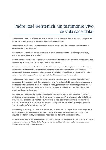 El sacerdocio del Padre José Kentenich - Schoenstatt.org