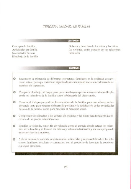 Unidad 3 - Mi familia. - Portal de Estudios Sociales y Educación Cívica
