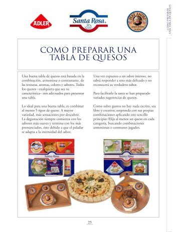 COMO PREPARAR UNA TABLA DE QUESOS - santa rosa chile