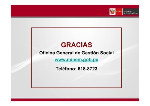 Presentación de la OfIcina General de Gestión Social - Ministerio de ...