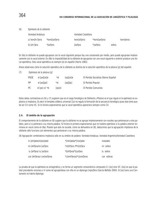 actas xiii congreso internacional asociación de lingüística y filología ...