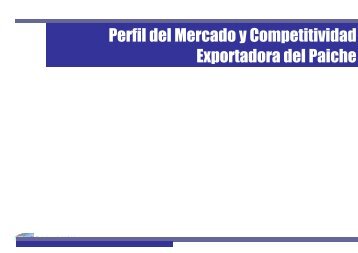 Perfil del Mercado y Competitividad Exportadora del Paiche