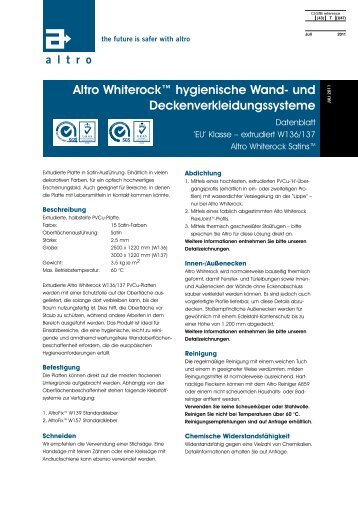 Altro Whiterock Satins - Altro Gmbh